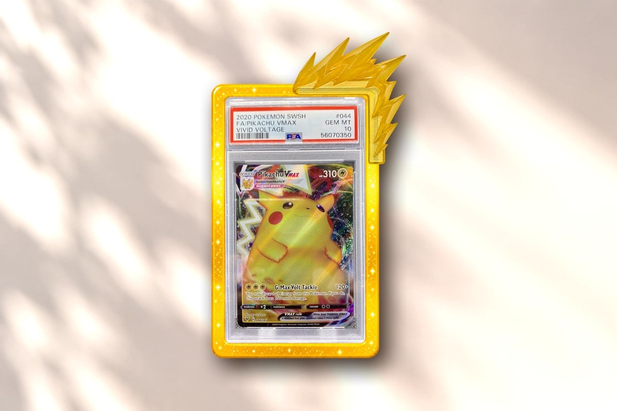 Ionix on a graded card slab in a slab guard