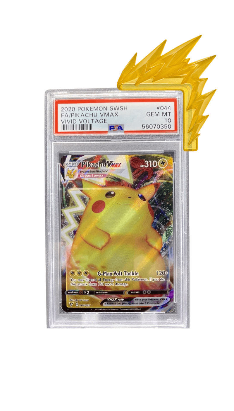 IONIX clipped to graded card slab